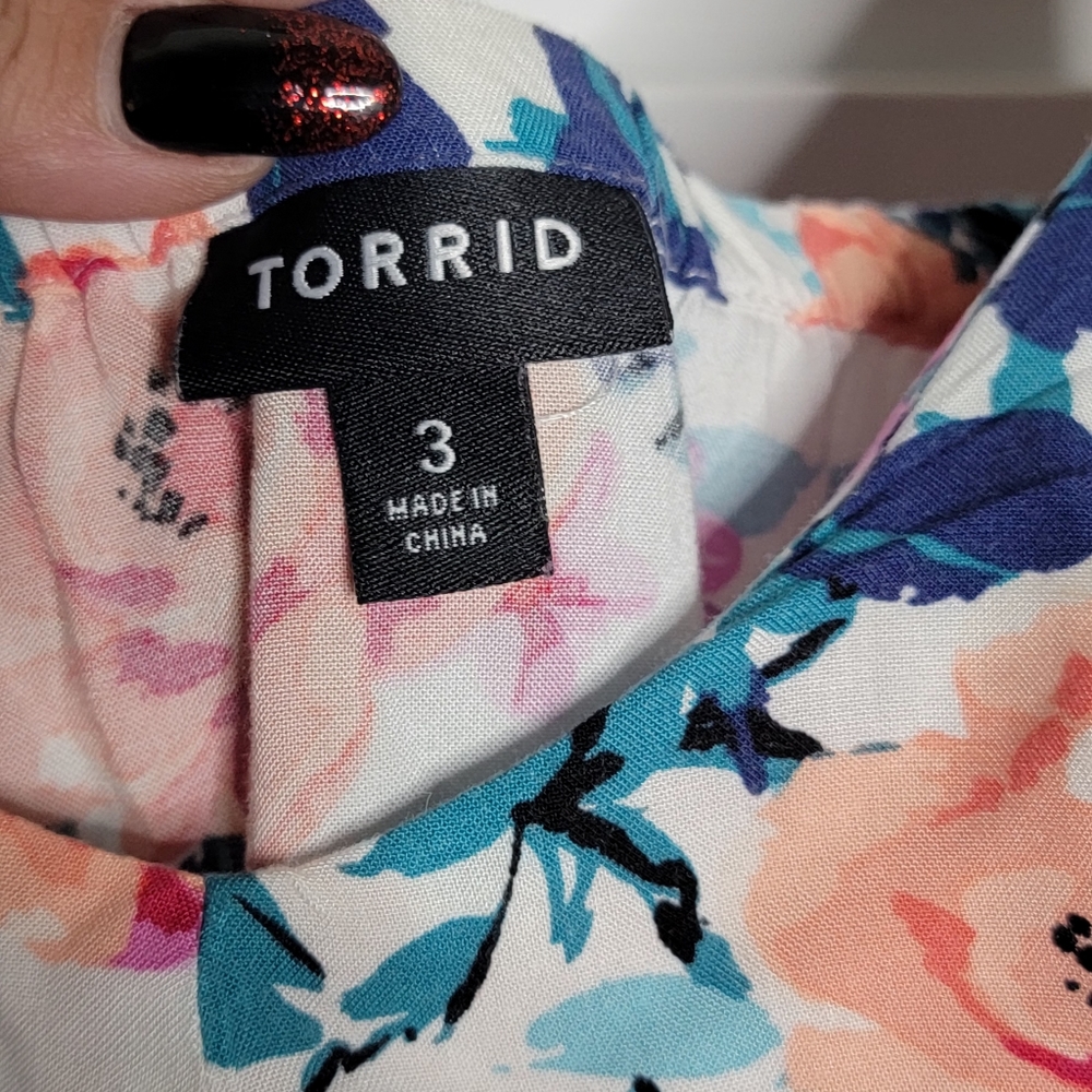 Torrid Floral Midi Dress - Picture 3 of 11